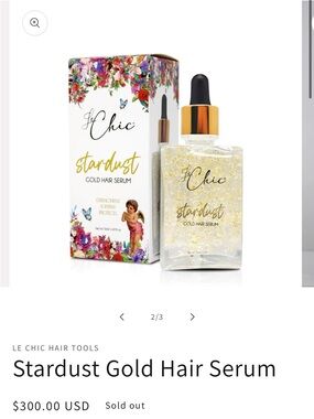 Le Chic Stardust Gold Hair Serum - Gold Glitter Serum NWT Sealed